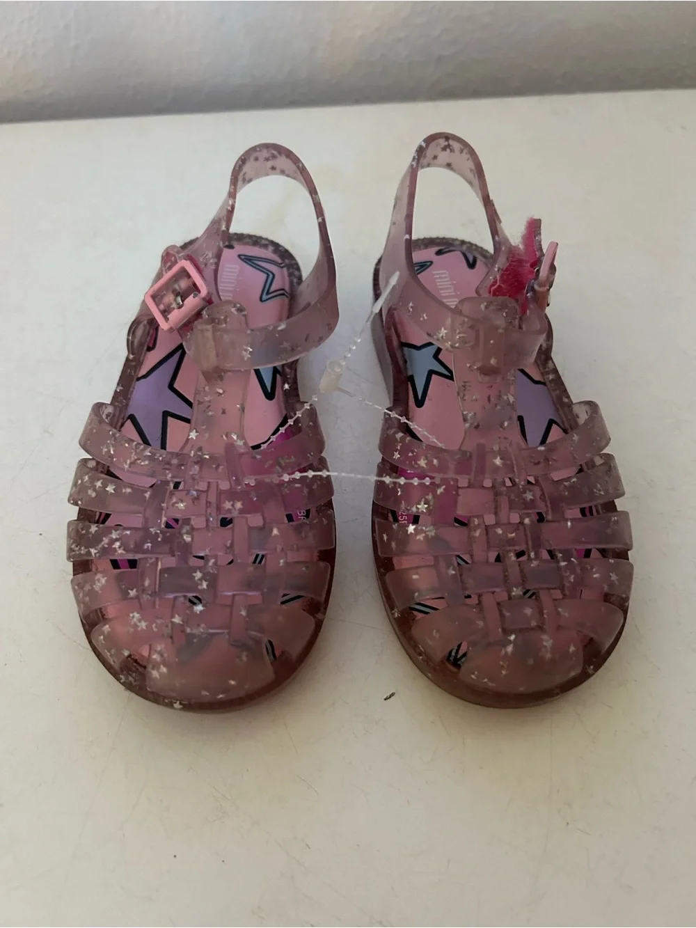 Mini Melissa Possession Shiny Elements Sandal Pink Star GlitterJelly